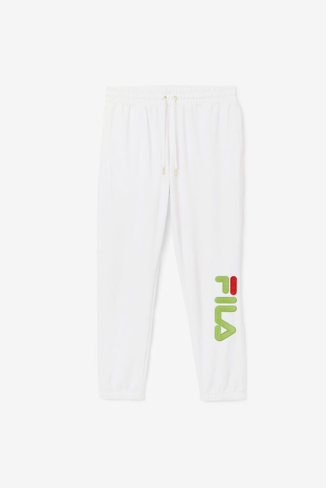 Fila Pants Mens White Mansur Velour - Ireland 09251-LTUS